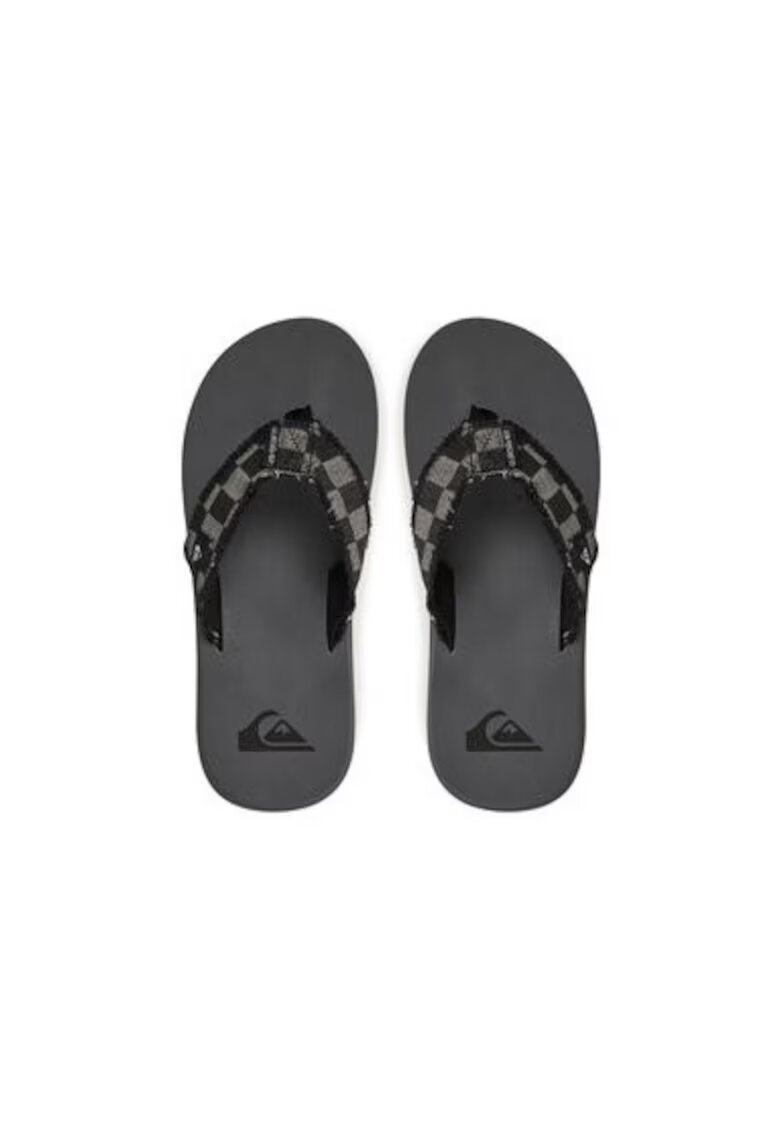 Quiksilver Papuci flip-flop barbati AQYL100047 - Textil - Negru/Gri - Negru/Gri