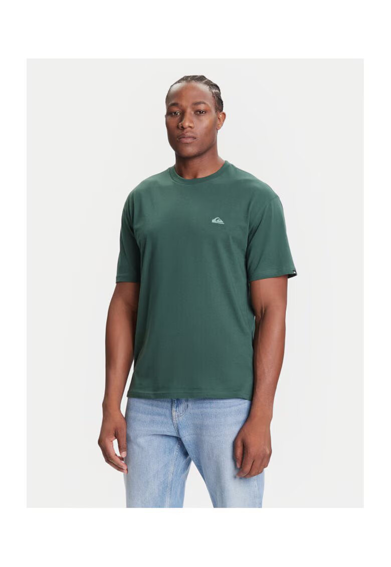 Quiksilver Tricou barbati verde - din bumbac