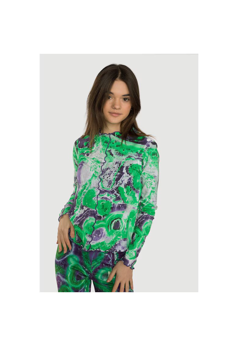 R Bluza cu model Tie-dye -