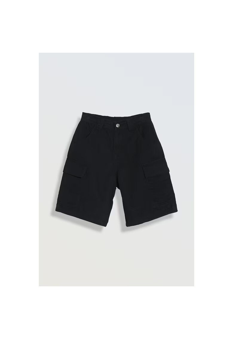 R Pantaloni scuti cu buzunae aplicate si talie ajustabila