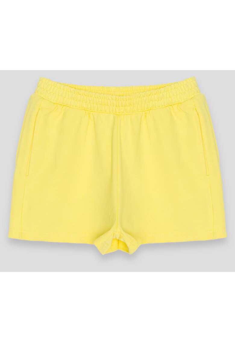 R Pantaloni scuti cu impimeu text pe patea din spate