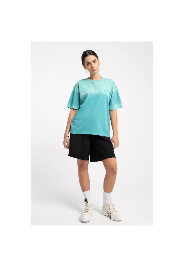 R Pantaloni scuti de tening cu coiala ampla si capatui lateale