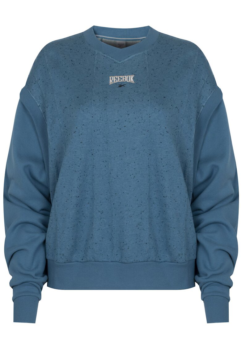 Reebok Bluza dama - CL VARSITY CREW HS0364 - albastru - bumbac/poliester -