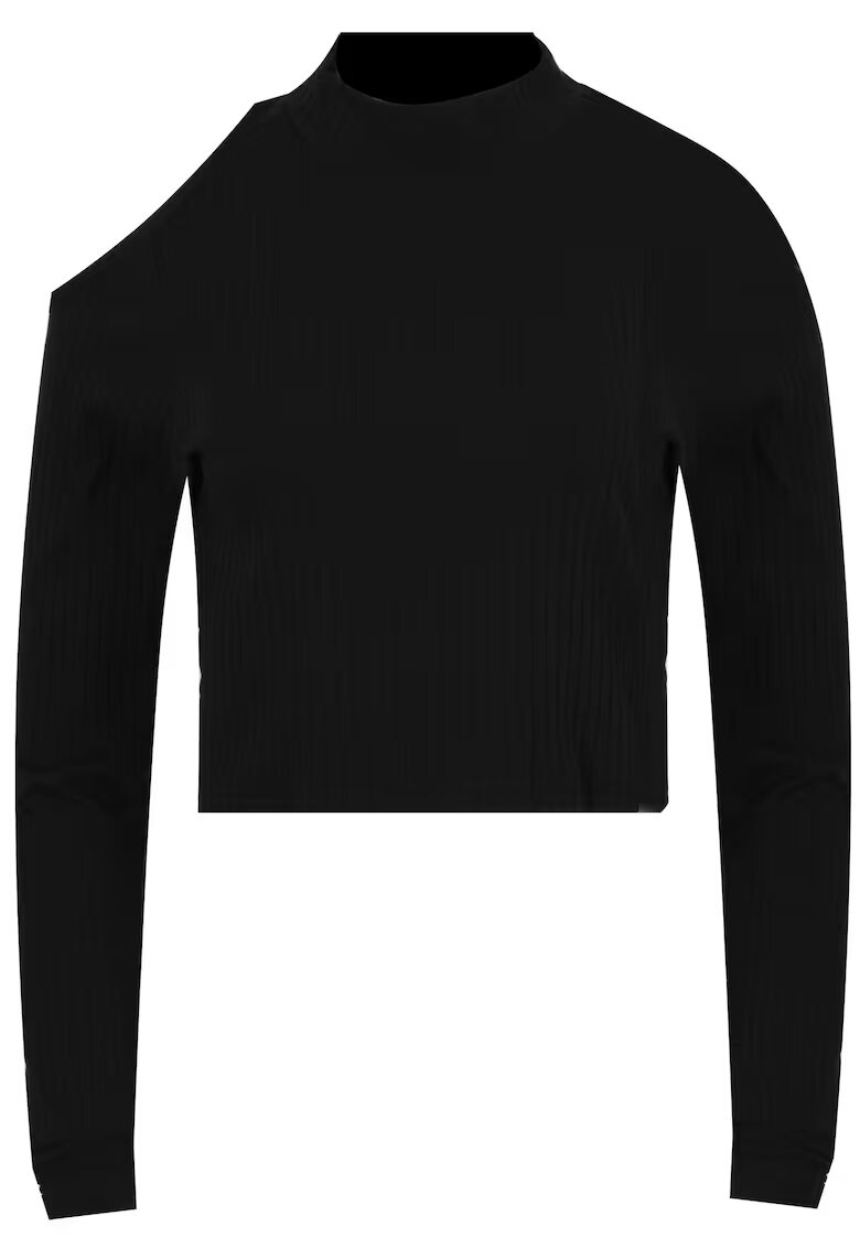 Reebok Bluza dama - Yoga Rib - maneca lunga - negru - bumbac