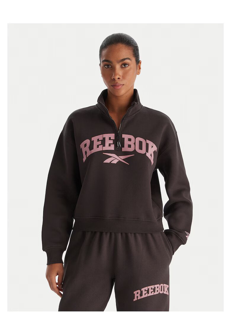 Reebok Hanorac dama negru - model cu logo
