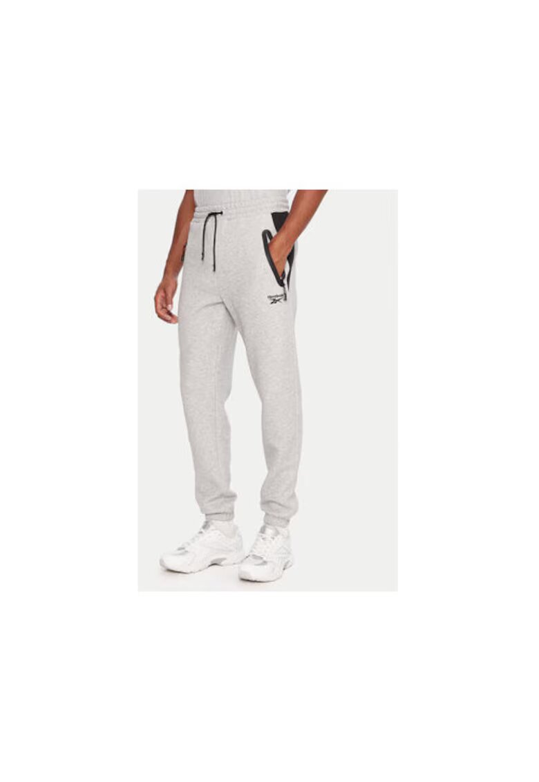 Reebok Pantaloni de trening - bumbac/poliester - gri