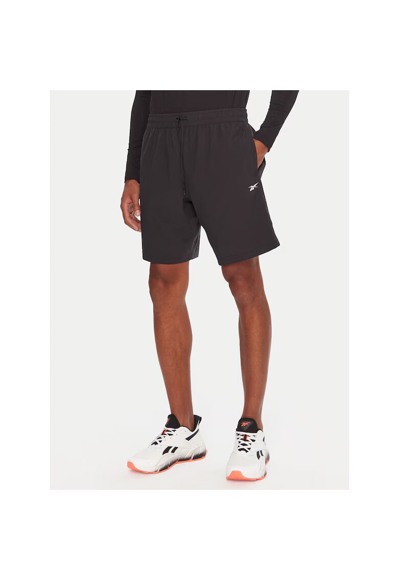 Reebok Pantaloni sport barbati negru - tip scurti