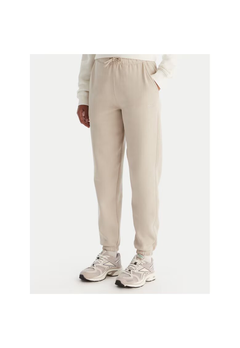 Reebok Pantaloni sport dama culoare bej - trening