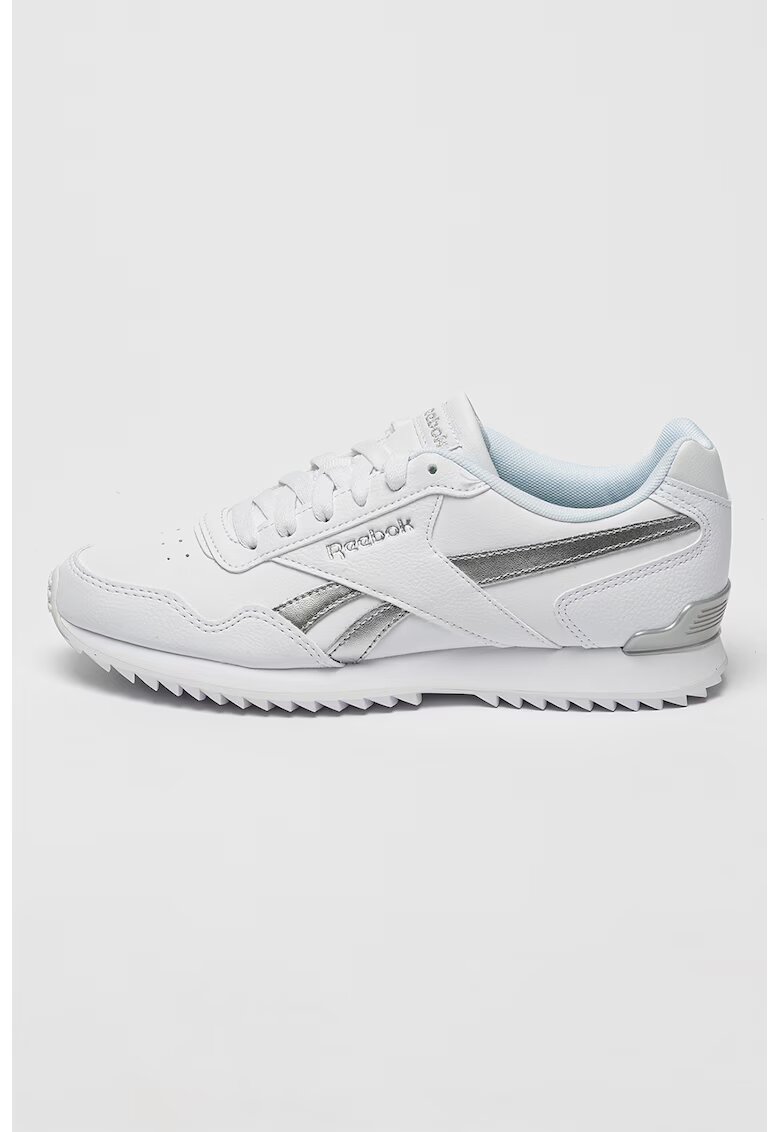 Reebok Pantofi sport de piele peliculizata Royal Glide - Alb optic/Argintiu