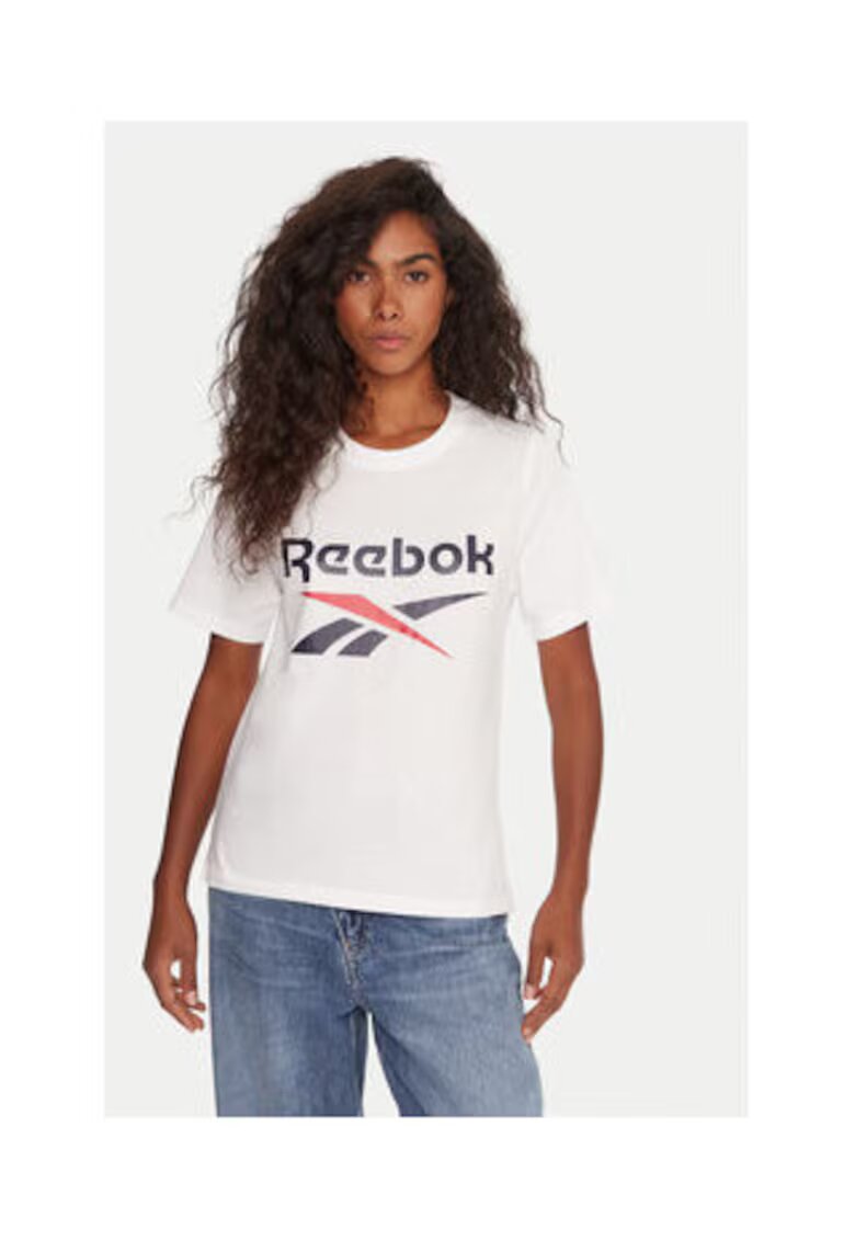 Reebok Tricou dama - Alb - Bumbac -