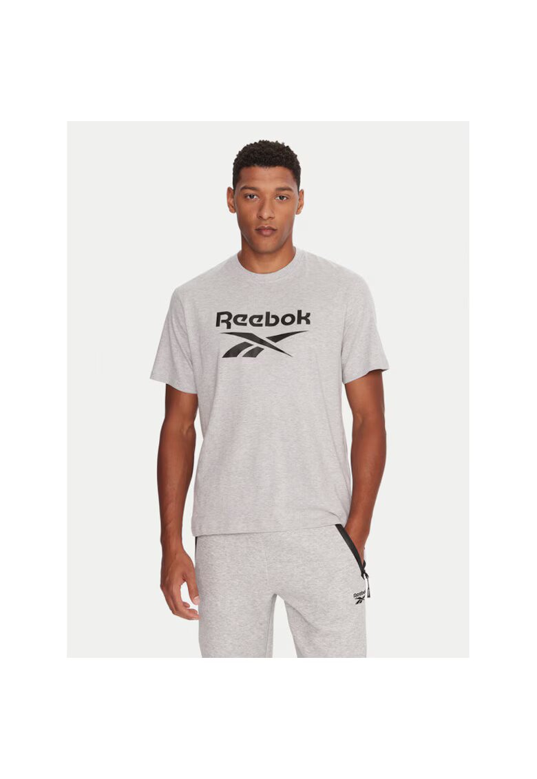 Reebok Tricou sport barbati gri deschis - bumbac