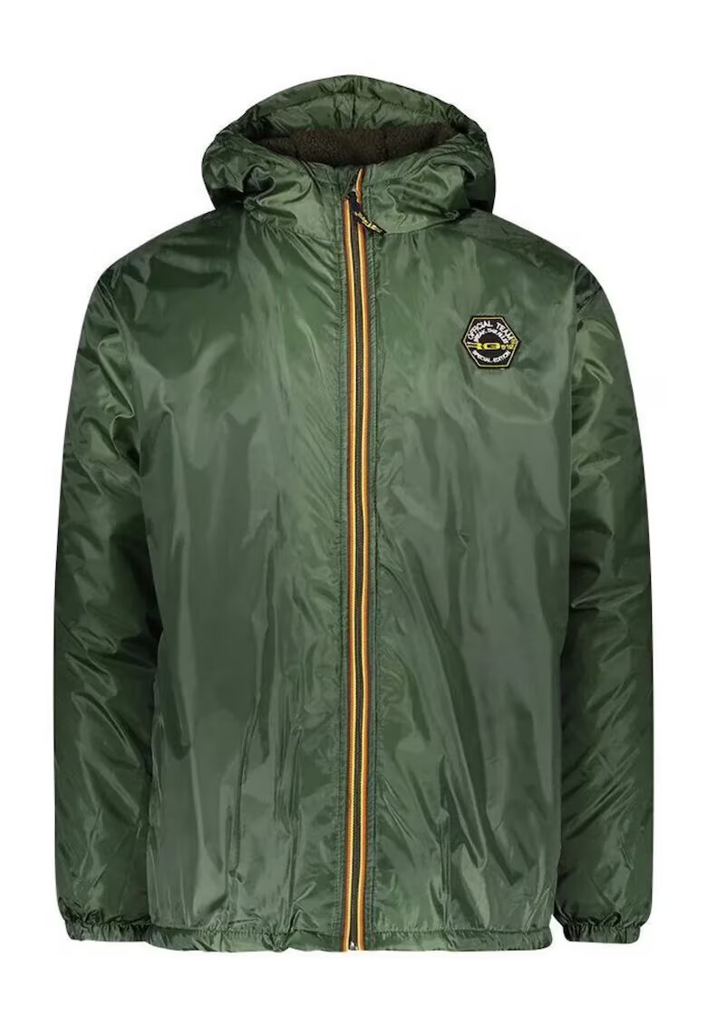 RG512 Jacheta barbati primavara - verde - poliester - cu gluga - captusita - Verde