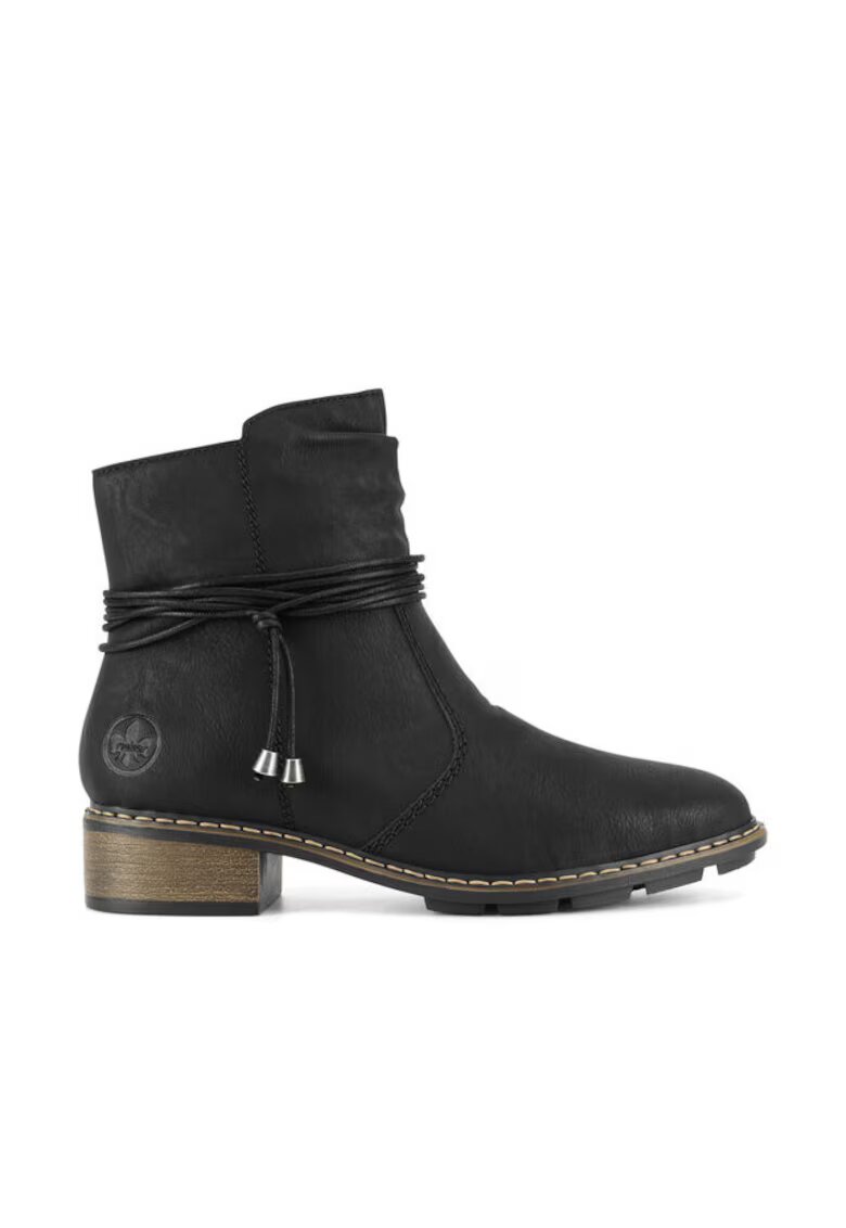 Rieker Botine dama 77263-00 - negru - sintetic