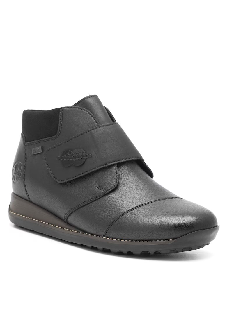 Rieker Botine negre din piele naturala - Negru