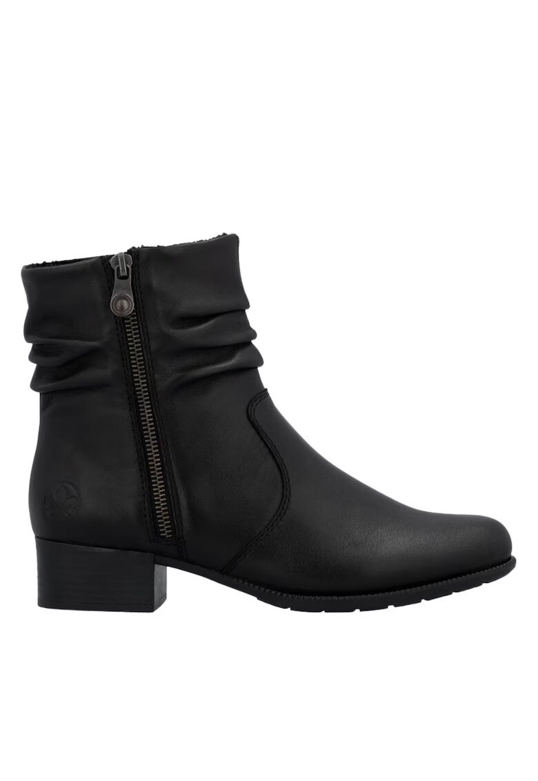 Rieker Ghete casual - dama - ANTISTRESS - 78656-00 negru - piele naturala - cu toc - Negru