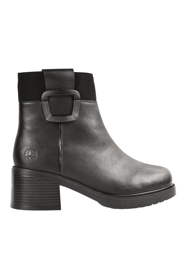 Rieker Ghete casual - dama - Y5253-00 negru - piele naturala - toc - Negru