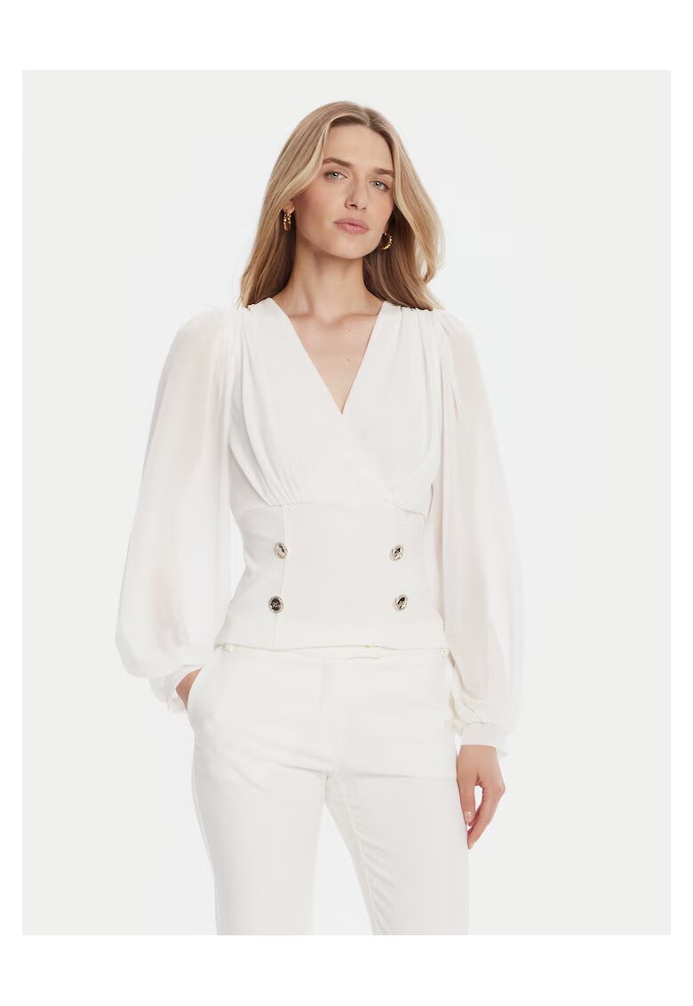 Rinascimento Bluza dama - alba - cu decolteu
