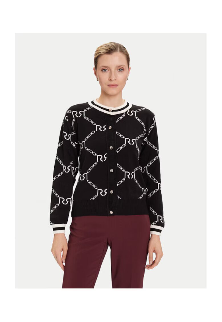 Rinascimento Cardigan dama negru -