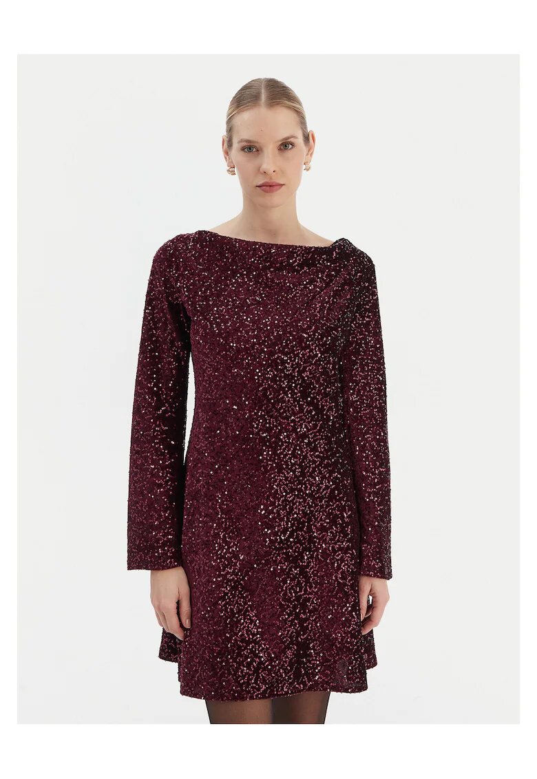 Rinascimento Rochie de cocktail dama visiniu - fabrica de calitate
