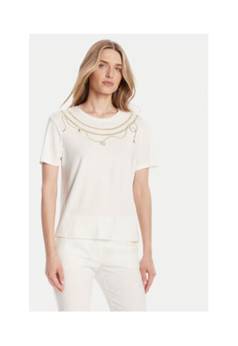 Rinascimento Tricou dama - Alb - Viscoza/Elastan