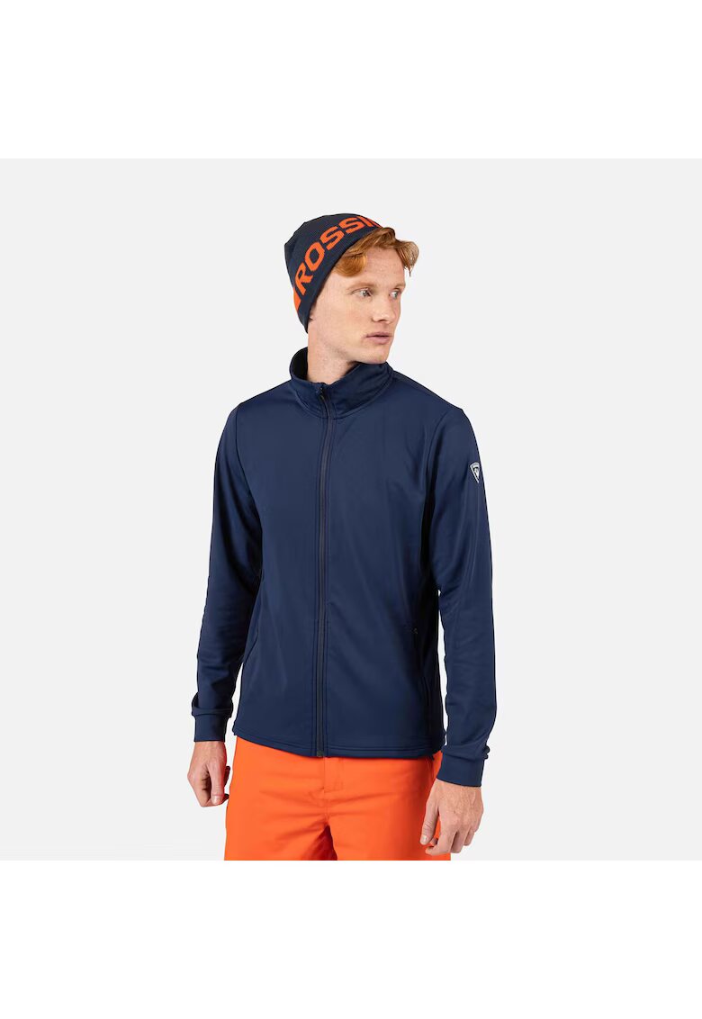 Rossignol Bluza sport MID LAYER STRETCH JKT - cu fermoar - pentru barbati - culoare albastru inchis - Albastru inchis