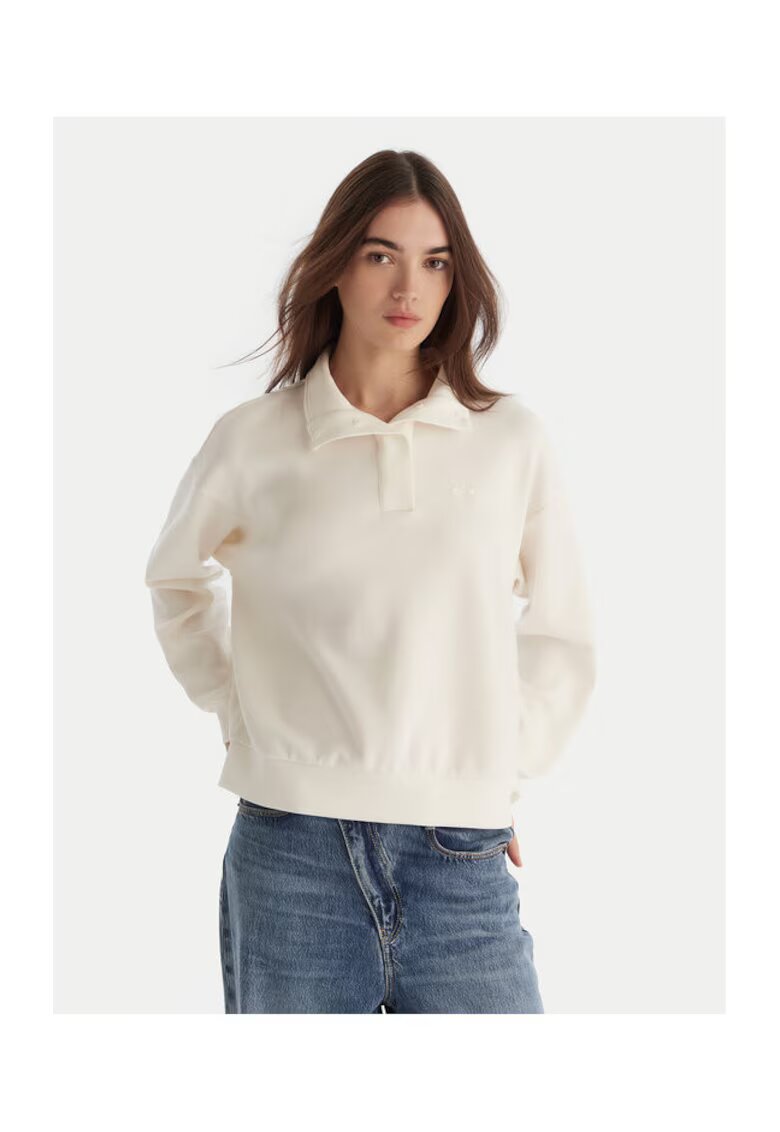 Roxy Bluza dama alb - cu guler