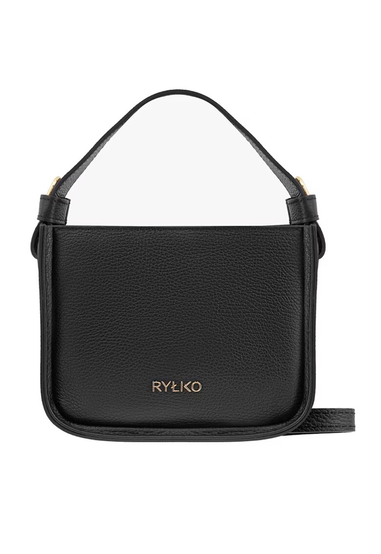 RYLKO Geanta crossbody de piele cu logo metalic - Negru
