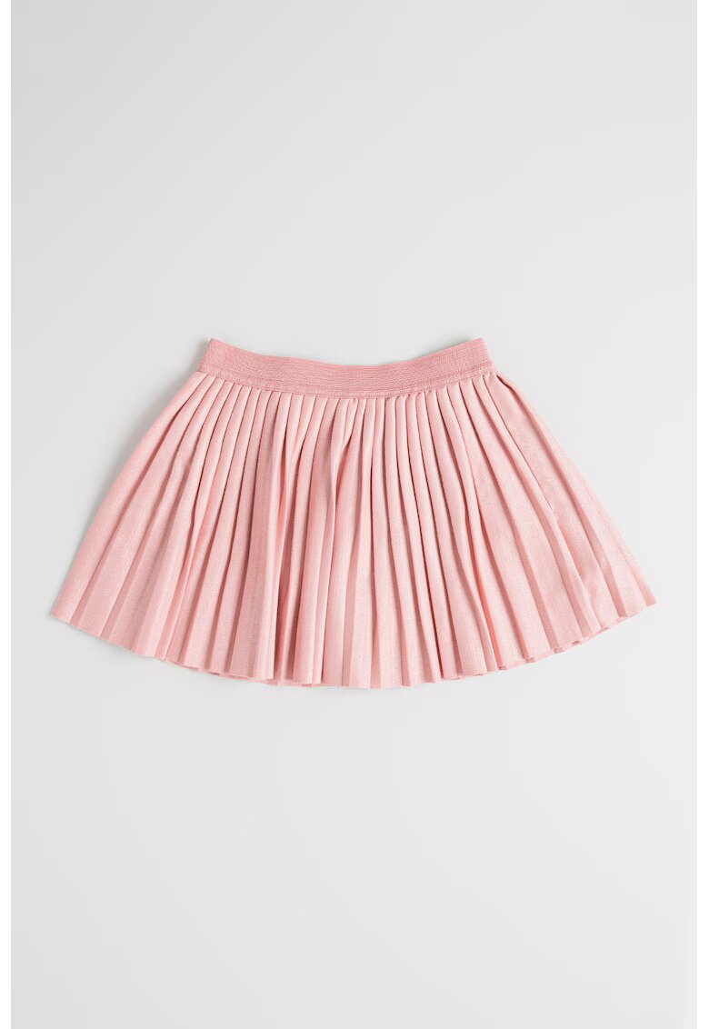 Sarabanda Fusta cu pliuri si talie elastica - Roz pastel/Argintiu