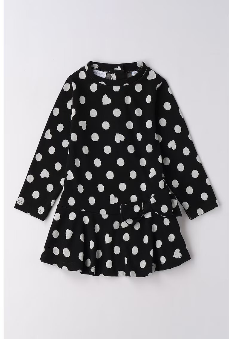 Sarabanda Rochie evazata tricotata - Alb/Negru