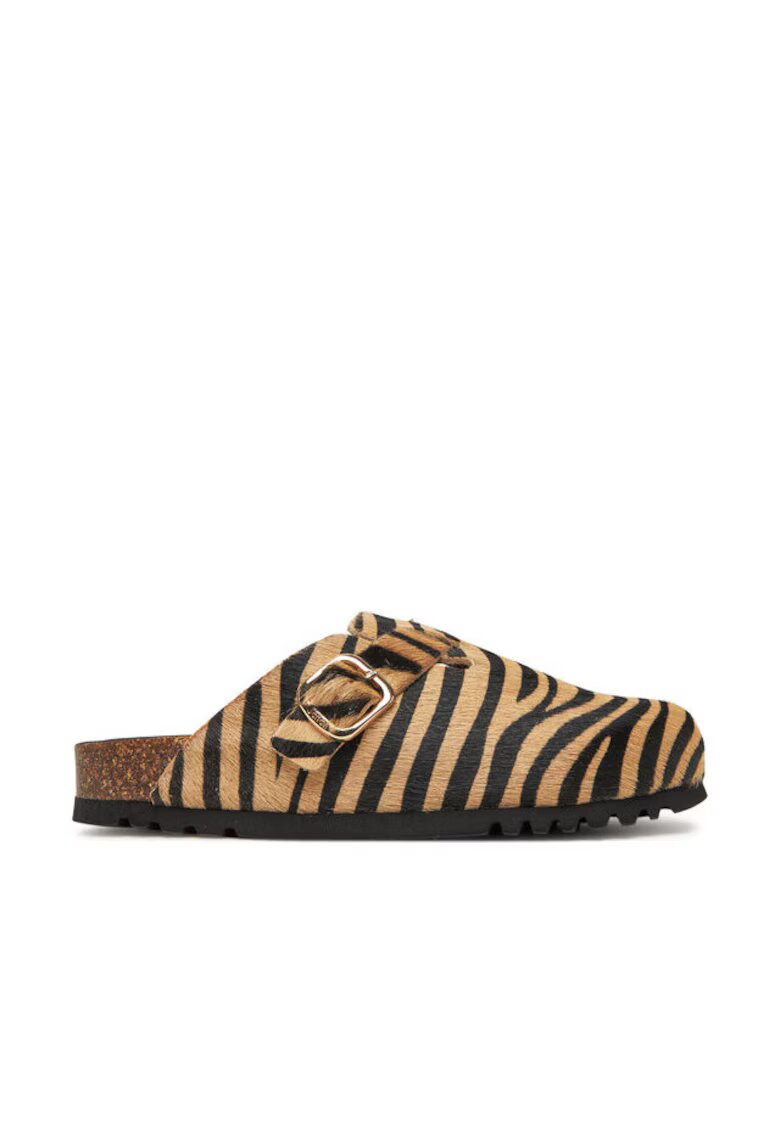 Scholl dama - piele naturala - Negru/Bej