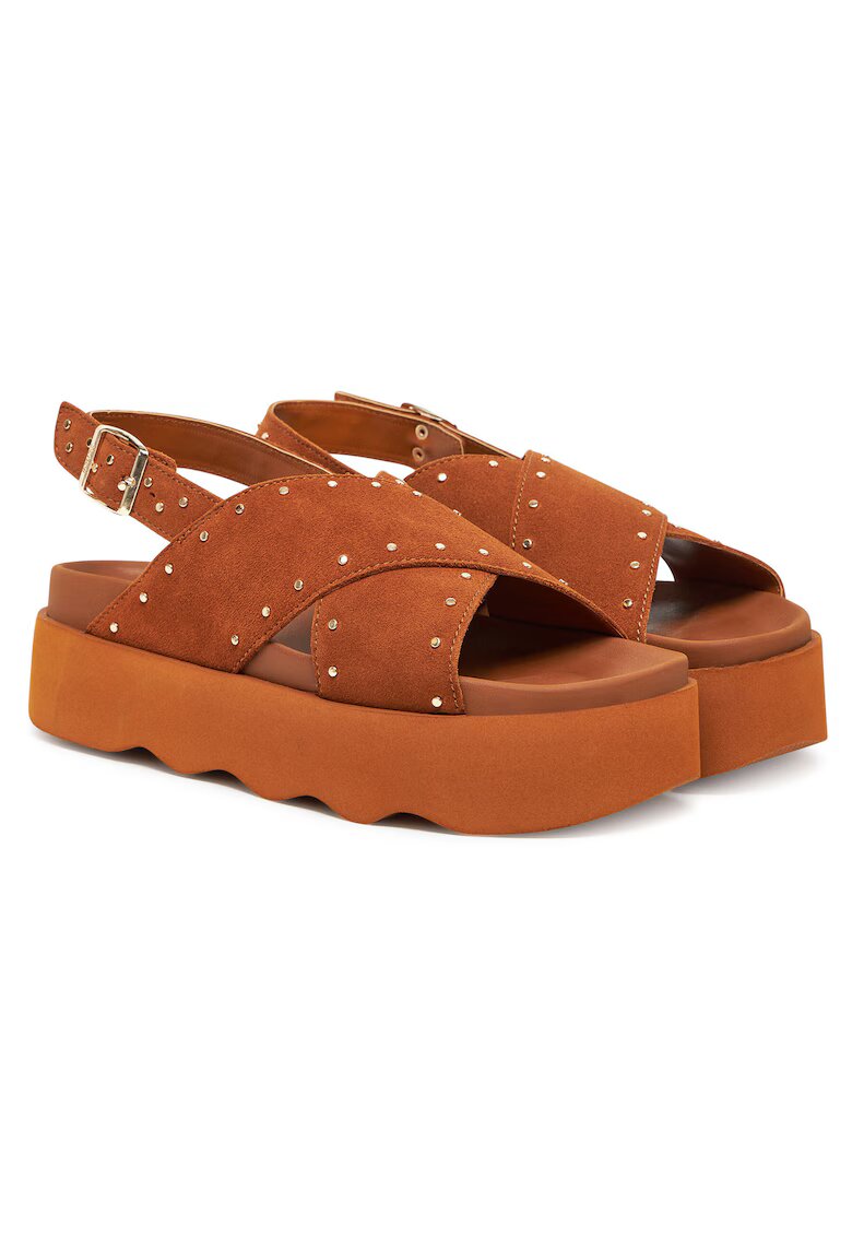 Scholl Sandale dama - Cognac 1175 - piele naturala
