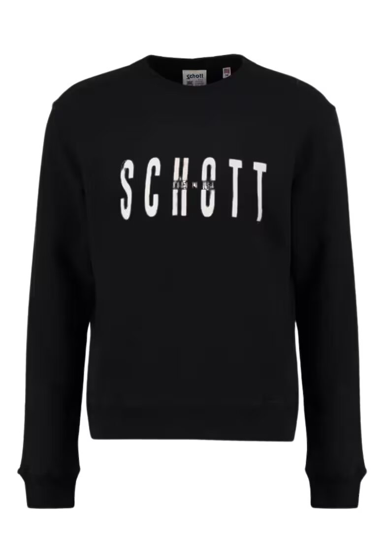 Schott Bluza barbati bleumarin - bumbac - logo - broderie -