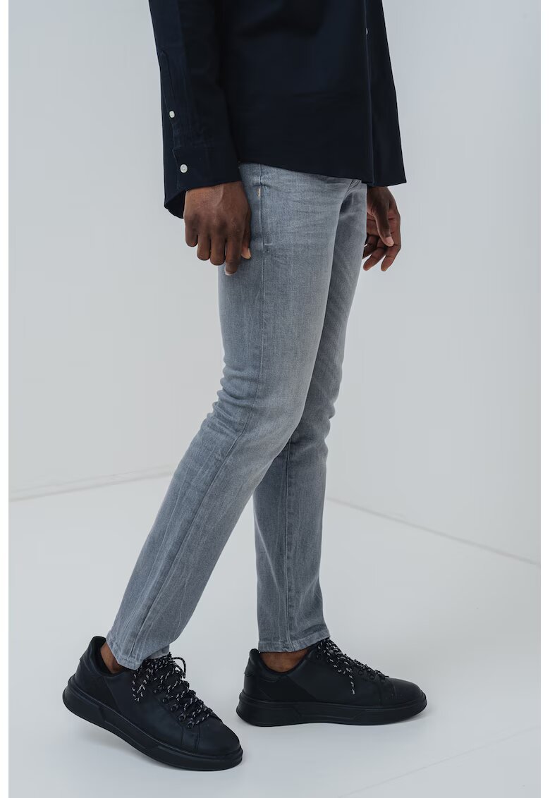 Scotch & Soda Blugi skinny cu talie medie - Gri deschis