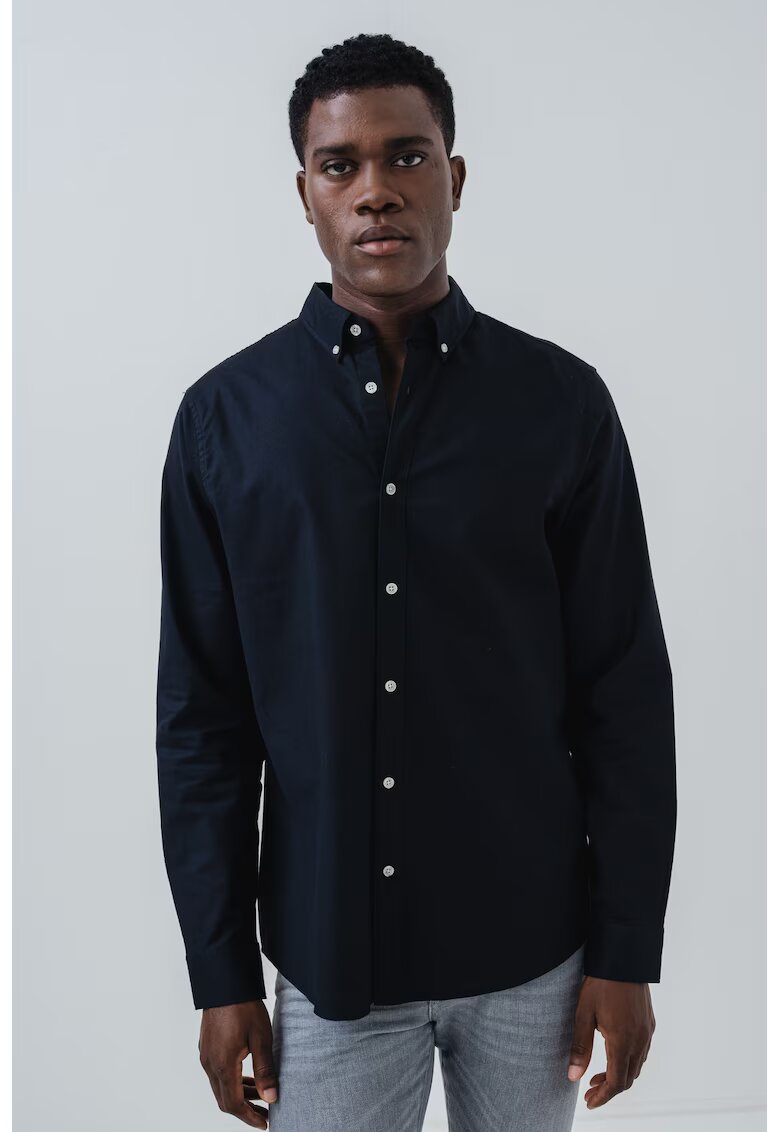 Scotch & Soda Camasa regular-fit cu guler fixat cu nasturi - Negru