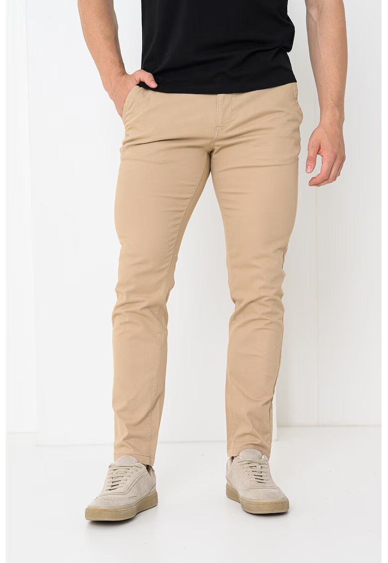 Scotch & Soda Pantaloni chino regular fit Mott - Maro nisip