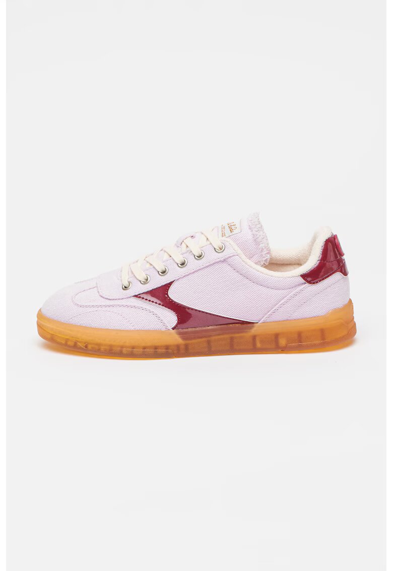 Scotch & Soda Pantofi sport low-cut din material textil - Visiniu/Lila