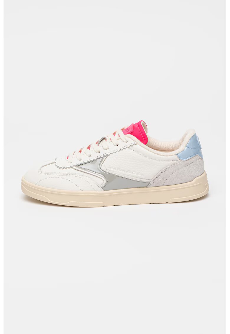 Scotch & Soda Pantofi sport low-cut din piele - Alb/Gri
