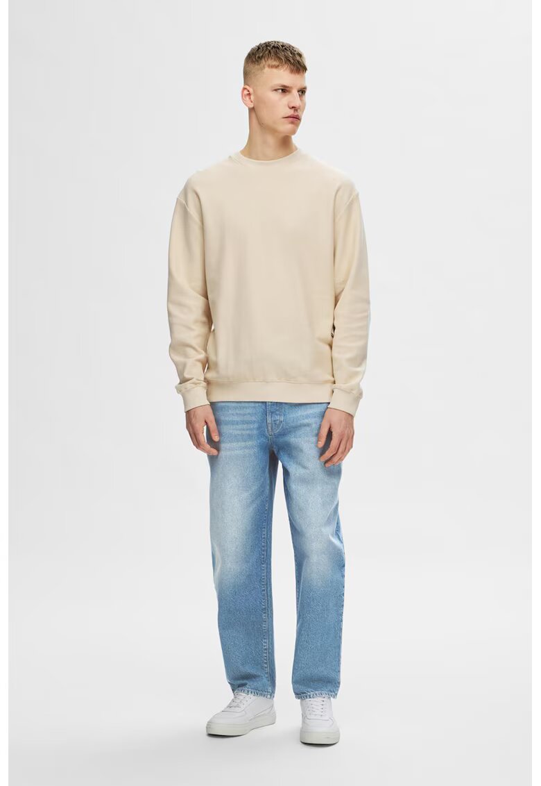Selected Homme Blugi relaxed fit cu aspect decolorat - Albastru deschis