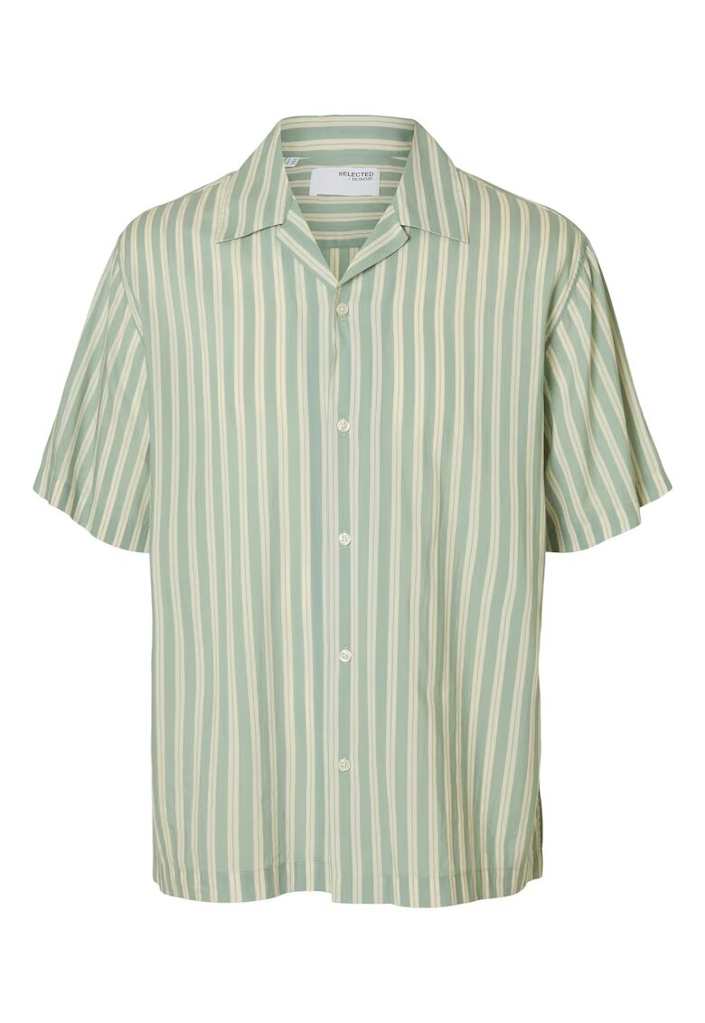 Selected Homme Camasa barbati 16091381 - Bumbac organic/Modal - Verde - Verde