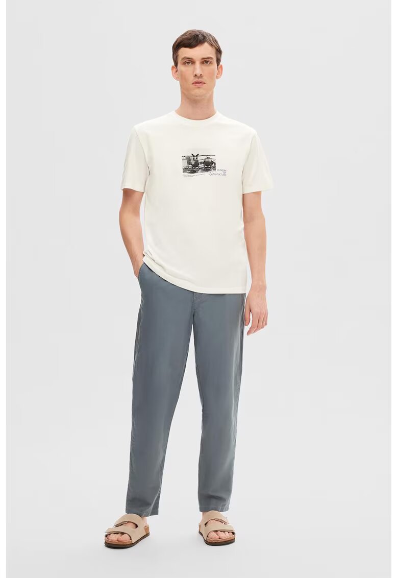 Selected Homme Pantaloni chino uni - Albastru prafuit