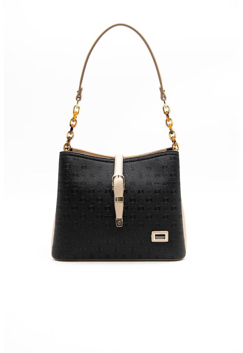 SilverPolo Geanta de umar cu model - Negru/Bej