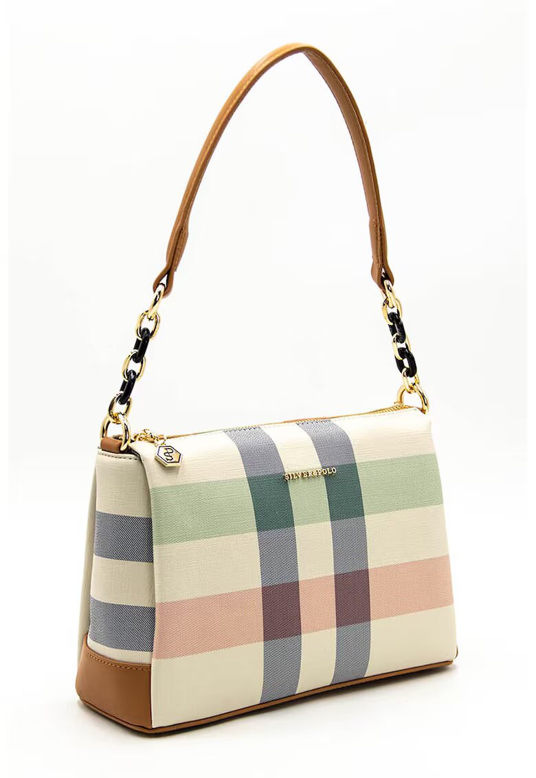 SilverPolo Geanta de umar in carouri - Multicolor