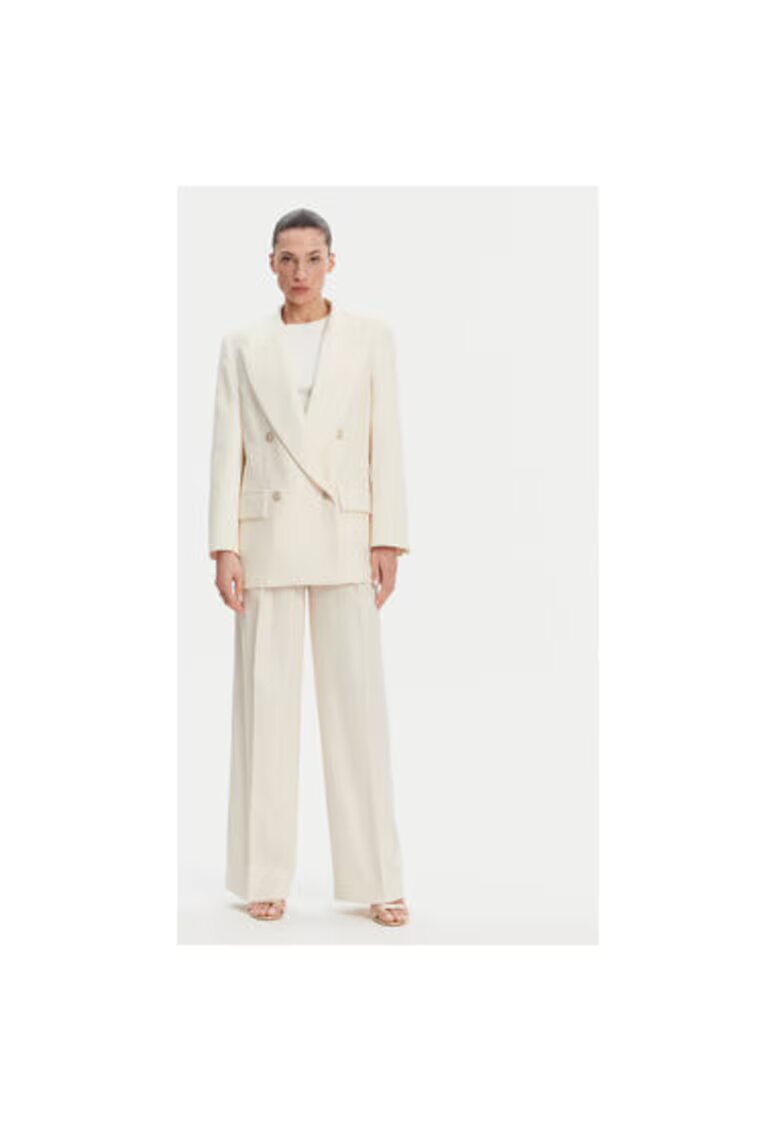 Simona Corsellini Pantaloni dama P25CPPA01901 - Viscoza/Poliester - Ecru - Ecru