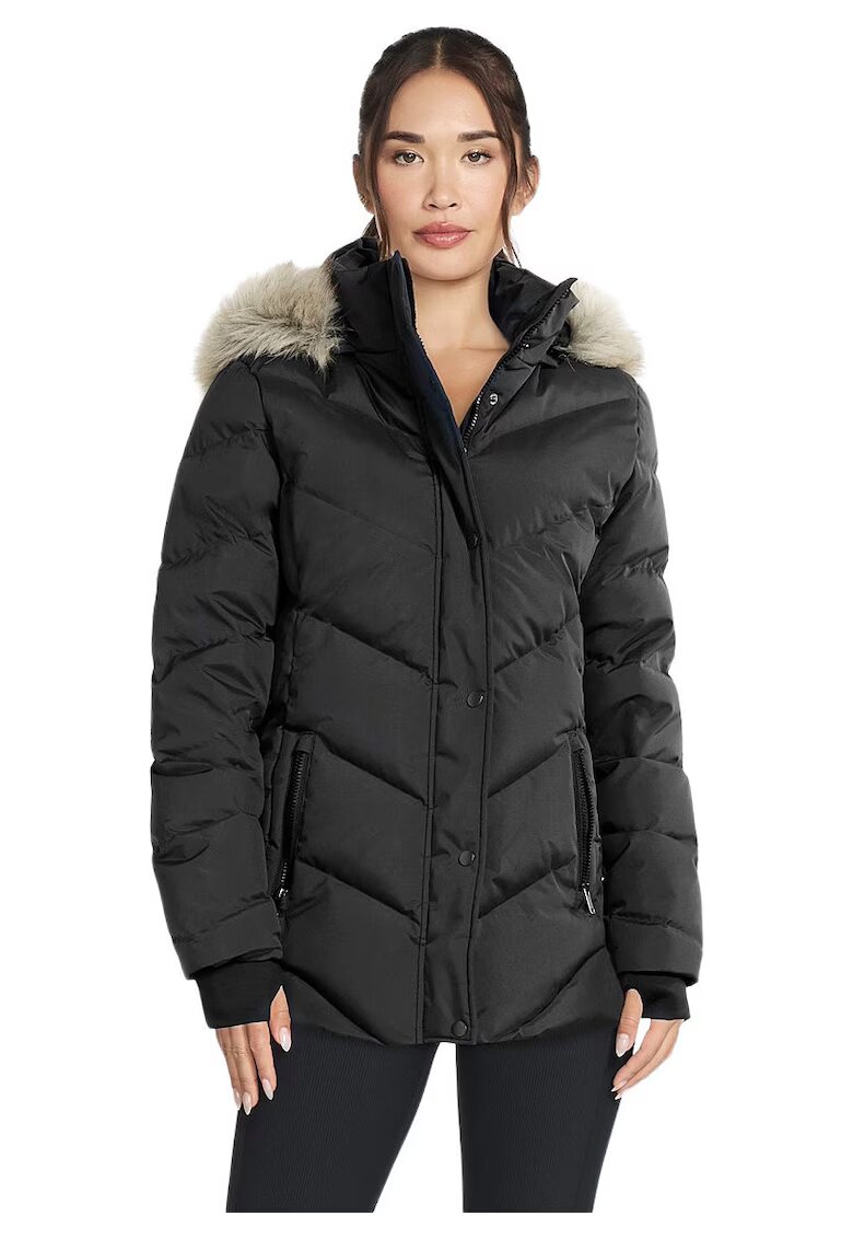 Skechers Geaca femei On-the-GO Cozy Fit Journey Parka - Negru - Negru
