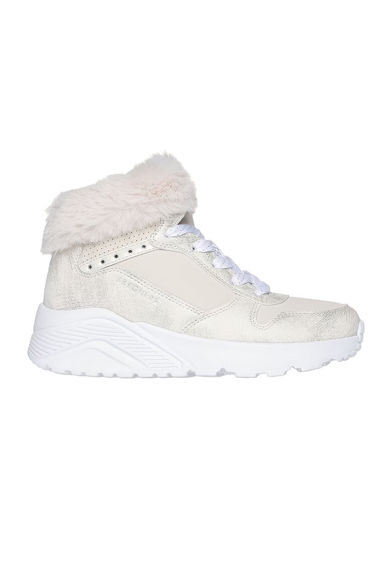 Skechers Ghete cu garnitura de blana sintetica - Crem