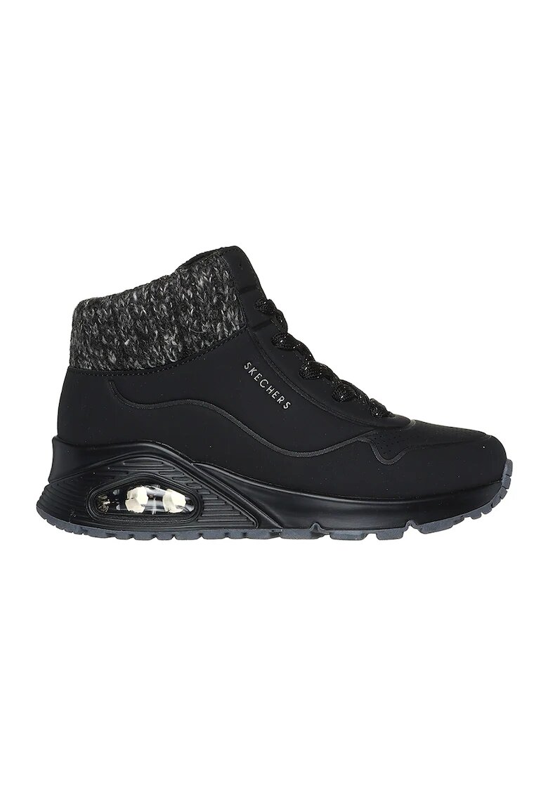 Skechers Ghete cu segment textil - Negru