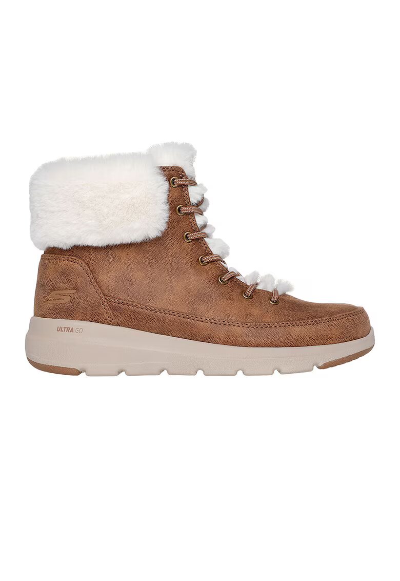 Skechers Ghete de piele ecologica On-The-Go - Caramel/Crem