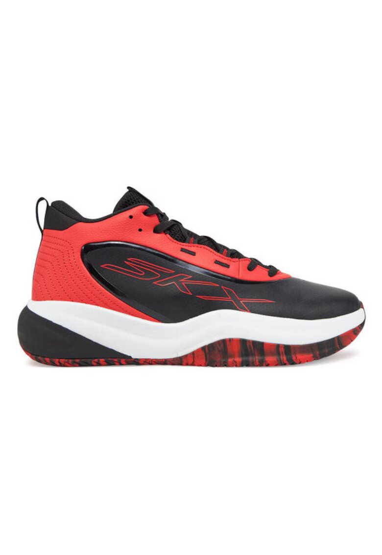 Skechers Pantofi pentru baschet barbati 304639760 - Piele ecologica - Negru - Negru