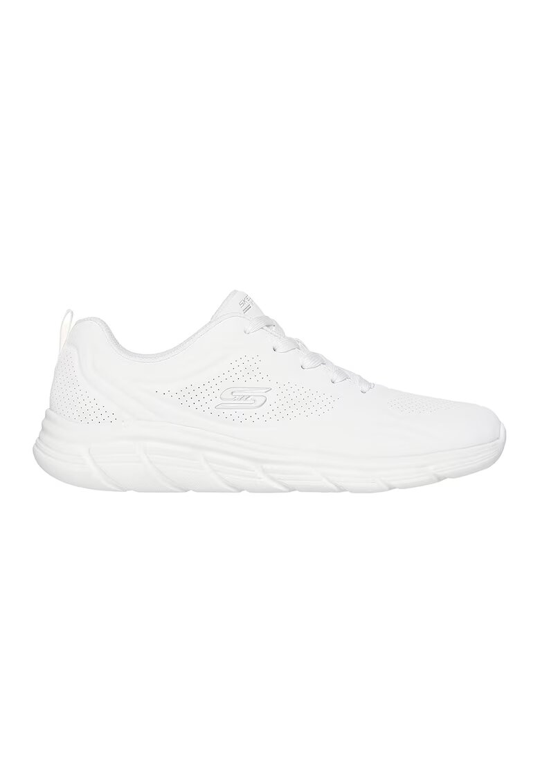 Skechers Pantofi sport Bobs B Flex de piele ecologica - Alb