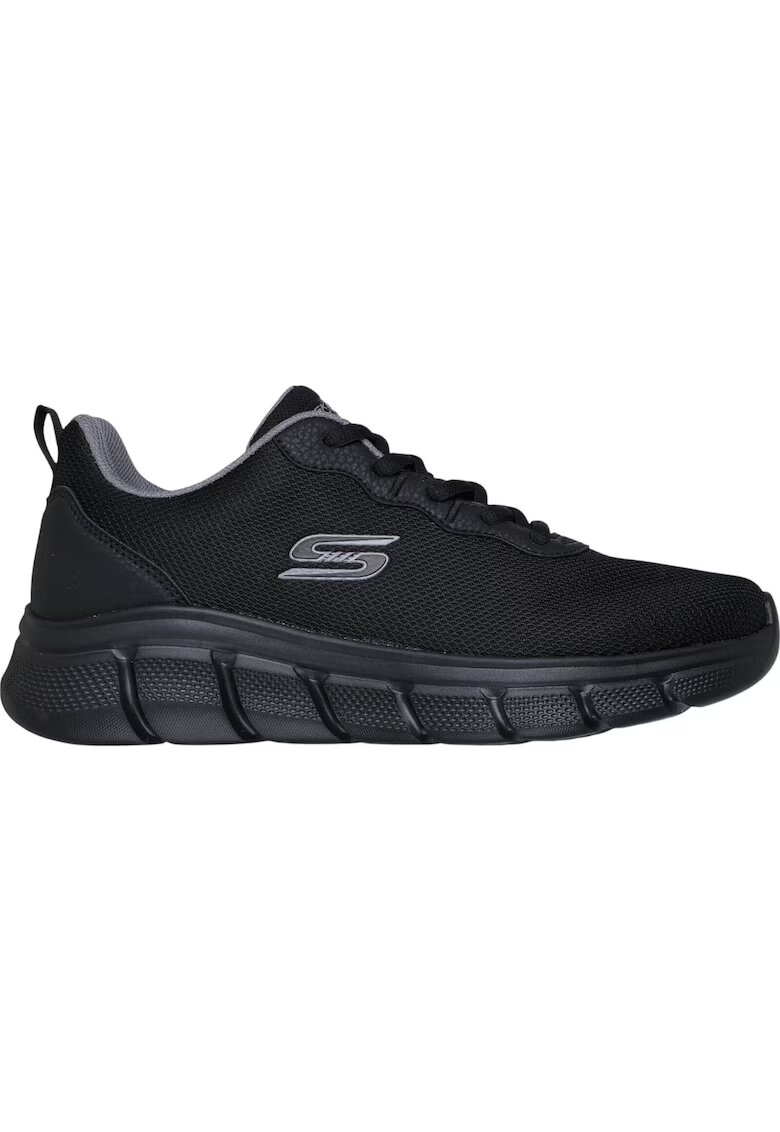 Skechers Pantofi sport Bobs B Flex Icy Edge negri pentru bărbați - cu șireturi - 118109-BBK